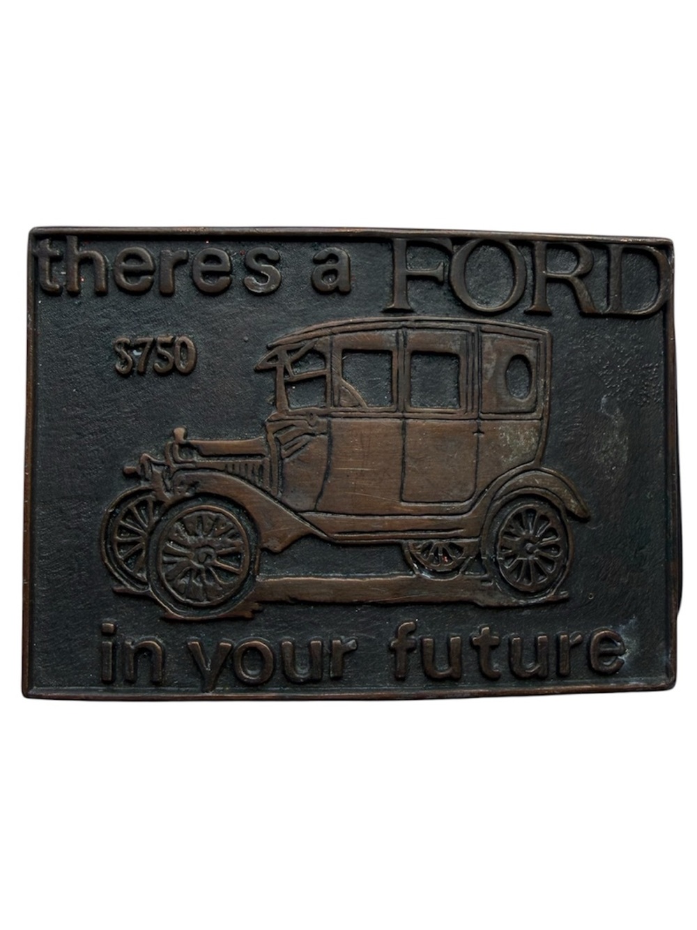 *Vintage* Bronze-Tone $750 Ford T Model Belt Buckle